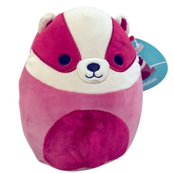 7.5" SQUISHMALLOWS  MATIAS red Badger NWT RARE 2023 garden squad - Picture 1 of 6